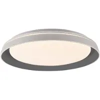 JUST LIGHT Plafonnier à DEL - Ø 43 cm - gris - blanc - plastique - intensité lumineuse variable