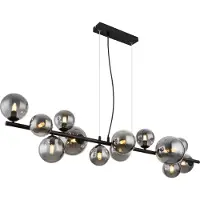 Globo Lampe à suspendre métal noir mat, 13x G9 LED