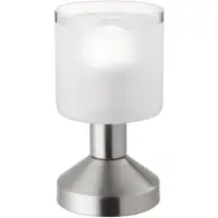 TRIO Lampe de table GRAL argent-blanc 1xE14x40W en métal, dimensions : 17x9x9 cm, IP20, RL