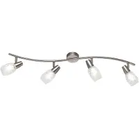 TRIO Spot COLMAR blanc-argenté 4xE14x28W, verre, dimensions : 19x79x8 cm, IP20, RL