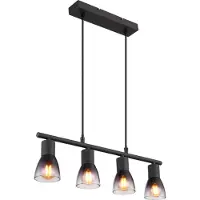 Globo Lighting Lampe à suspendre métal noir mat, 4x E14