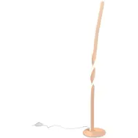 TRIO Lampadaire LED, métal, couleur sable, interrupteur au pied, H 110 cm