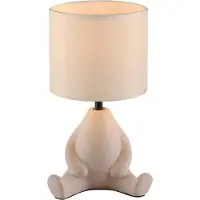JUST LIGHT Tischleuchte TED Beige Sitzend