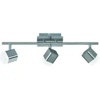 TRIO Reality Roubaix Spot De Plafond Moderne À 3 Lumières Roubaix Barre Nickel Mat 3000k