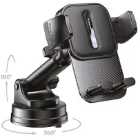 Forcell Stylus F-GRIP Guardian car holder for windshield /dashboard black, Support pour smartphone, Noir
