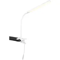 TRIO Lampe de bureau moderne avec clip bras flexible blanc mat interrupteur tactile couleur changeante LED 5W NEVADA RL
