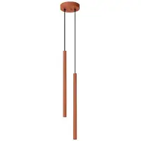 Sollux Lampe suspendue PASTELO 2 rouge ocre 2xG9 8W acier 104x15x15cm