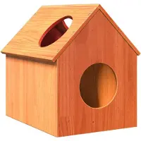 vidaXL Maison pour chats brun cire 41x50x50 cm pin massif