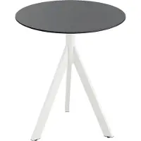 Veba Table de terrasse Infinity Tripod, structure blanche + plateau HPL Ø70 cm, 1 pièce