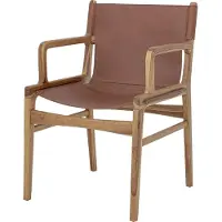 Bloomingville Fauteuil Ollie | Marron | Cuir | 82050203