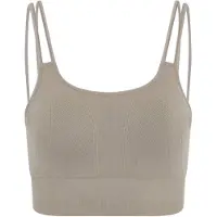 Born Living Yoga Blume Medium Support Sports Top Gris S Femme