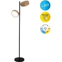 Naeve Lampe sur pied LED "TESSA", couleur amande