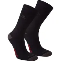 Craghoppers Nosilife Twin Pack Half Long Socks Noir EU 36-38