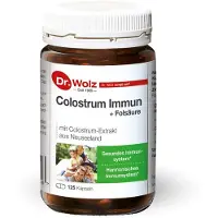 Dr. Wolz Gélules d'immunité au colostrum + acide folique, 125 gélules