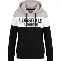 Lonsdale Sweat-shirt 'Penbryn' gris / noir / blanc