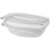 Papstar Pot d'emballage 1 LT, Contenant à usage unique, Transparent