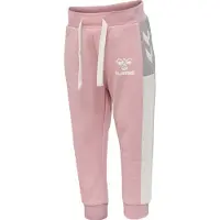 Hummel Pantalon 'Skye' gris chiné / rose ancienne / blanc