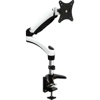 Jenimage FD121TK Support de bureau - 1 moniteur Inclinaison de -90 à +85 degrés Rotation de 180 degrés (Tables, 33", 7.80 kg), Support de moniteur, Noir, Blanc