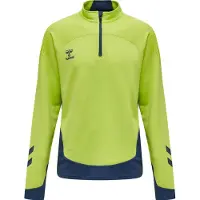 Hummel Sweat de sport bleu marine / citron vert