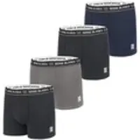 Serge Blanco Boxers Lot de 4 Boxers coton homme Colored Class' homme - Noir - EU L