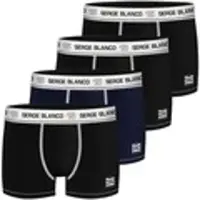 Serge Blanco Boxers Lot de 4 Boxers coton homme avec surpiqûres Class homme - Bleu - EU XXL
