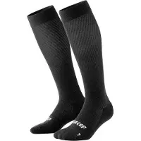 Cep Flight Socks Tall, chaussettes de course, femme, noir