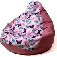 Go Gift Sac Sako pouffe Impression poire rose foncé-papillon L 105 x 80 cm