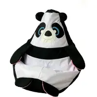 Go Gift Sac Sako pouffe Panda noir et blanc XL 130 x 90 cm