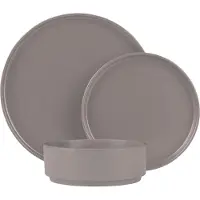 Berlinger Haus Service d'assiettes 18 pices en grs Collection Taupe