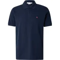 Calvin Klein Jeans T-Shirt 'Monogram Embroidery Piqué' bleu marine