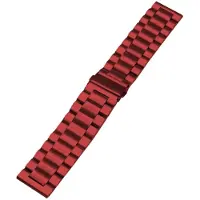König Design Bracelet de sport de rechange pour Huawei Watch GT 3 42 mm, bracelet en acier inoxydable à boucle, couleur : rouge