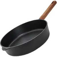 Woll 728WLCI-Q Eco LogicQXR Poêle à frire en fonte à haut bord, Poêle + casserole, Noir