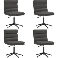 vidaXL Chaise de salle à manger 4 pcs. noir similicuir