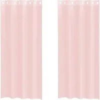 vidaXL Voile Rideaux avec oeillets 2 pcs. Rose clair 140x225 cm