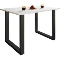 VCM - Table à manger en bois Table de cuisine Xona U 110x80 H. 76 x B. 110 x T. 80 cm