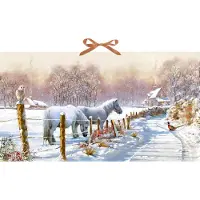 Sonstige Verlage Calendrier de l'Avent mural - Poneys d'hiver