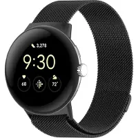 Cover-Discount Google Pixel Watch 3 - 41mm - Magnetisches Ersatzarmband Milanese (Acier inoxydable), Sangles de montre, Noir