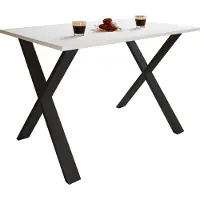 VCM Table à manger en bois premium | H. 76 x L. 110 x D. 80 cm | Table à manger de cuisine Xona X