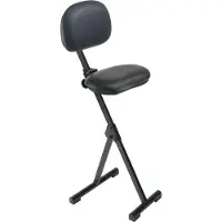MeyChair Assis debout Futura Light AF-SR-11012, pliable &amp; assise réglable en hauteur, sans aide à la montée, L 370 x P 210 x H 540-900 mm, acier &amp; similicuir, noir