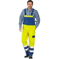 Planam Salopette de sécurité mixte MAJOR PROTECT jaune vif, bleu corbeau Taille 46 (46)