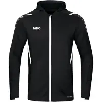 Jako Veste à capuche Challenge pour enfants, Couleur:noir/blanc, Taille:164