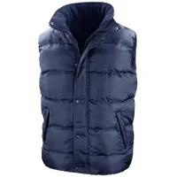 Result Gilet d'hiver / gilet matelassé Core Nova Lux pour homme, imperméable, coupe-vent FK611 (2XL) (bleu marine)