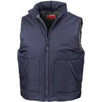 Result Gilet matelassé / gilet sans manches pour femmes avec doublure polaire FK583 (XL) (bleu marine)