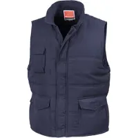Result Gilet pour homme , poids moyen, déperlant, coupe-vent FK589 (L) (bleu marine)