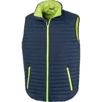 Result Gilet Genuine Recycled pour homme LT5836 (S) (bleu marine/citron vert)