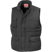 Result Gilet pour homme , poids moyen, déperlant, coupe-vent FK589 (4XL) (noir)