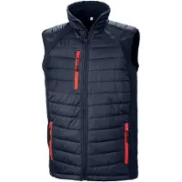 Result Genuine Recycled - Gilet matelassé « Compass » pour homme FK2533 (XS) (bleu marine/rouge)