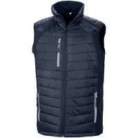 Result Gilet matelassé Genuine Recycled « Compass » pour hommes FK2533 (M) (bleu marine/gris)