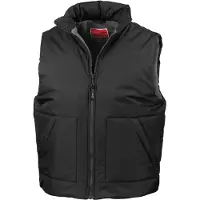 Result Gilet matelassé / bodywarmer pour femmes avec doublure en laine polaire FK583 (S) (Noir)
