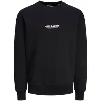Jack & Jones Sweat-shirt 'JWHVESTERBRO' noir / blanc